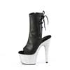 Pleaser - ADORE1018LG Bottes de plateforme, Pole dance chaussures - Noir/Couleur argent Product image